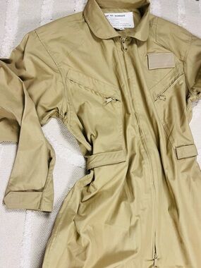 Vintage Khaki Flight Suit – Military Style, Size XL